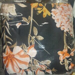 Floral Black Duvet Cover Queen Size
